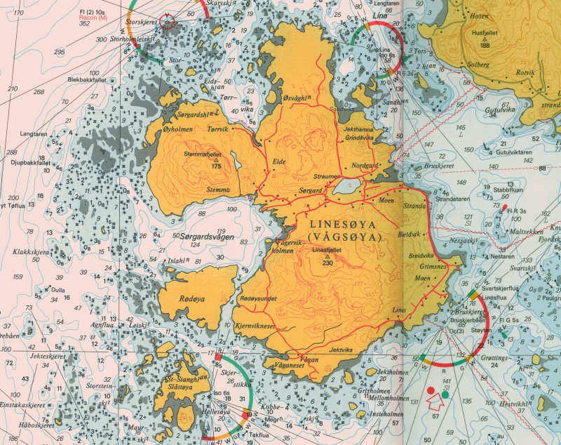 Kart over Linesøya